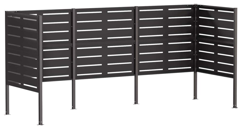 Pantalla para contenedor de basura 249 x 85 x 113 cm Acero Imagen del producto 