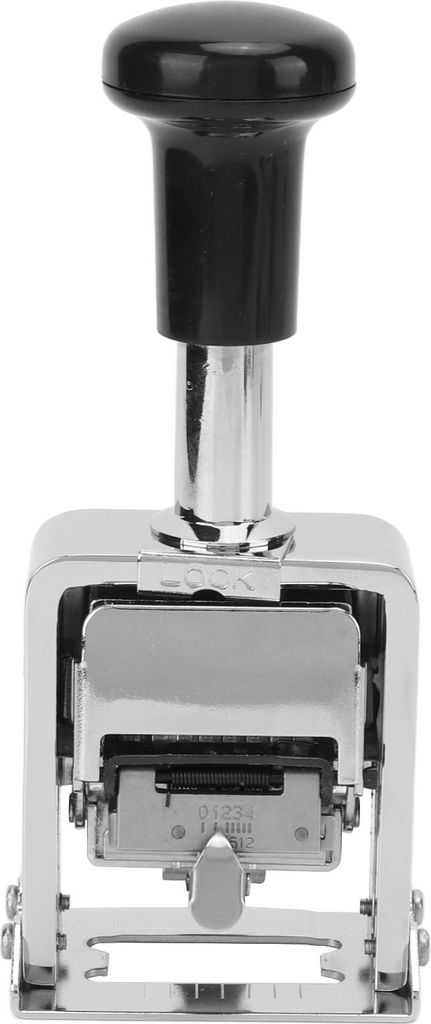 Zahlstempel aus Zinklegierung mit automatischer Sprungzahl und Selbstfärbung, 5-stellige Zahlstempelmaschine für Bankbuchhaltung