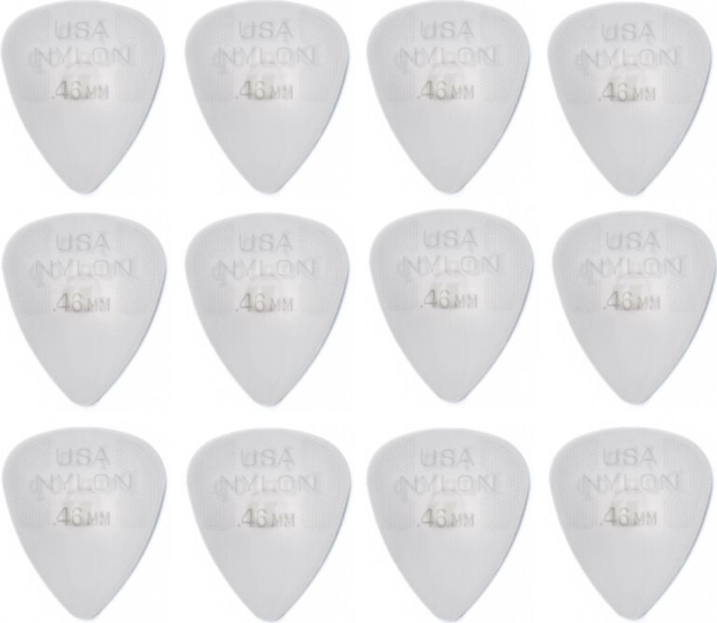 12x Dunlop Nylon Standard Plektren - 0,46 mm - creme Produktbild 