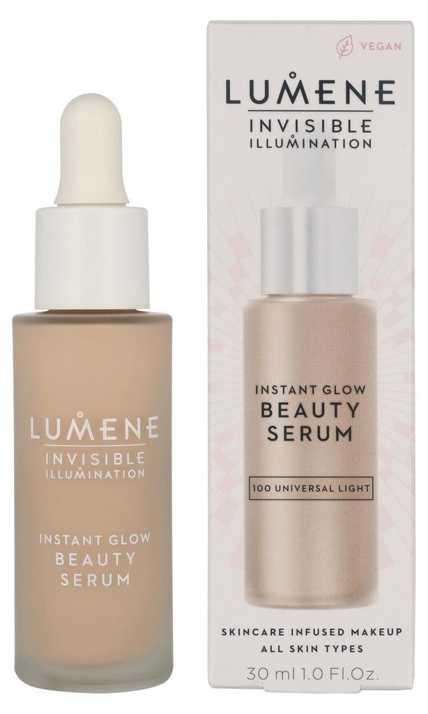 #100 Universal Light Lumene Invisible Illumination Instant Glow Beauty Serum