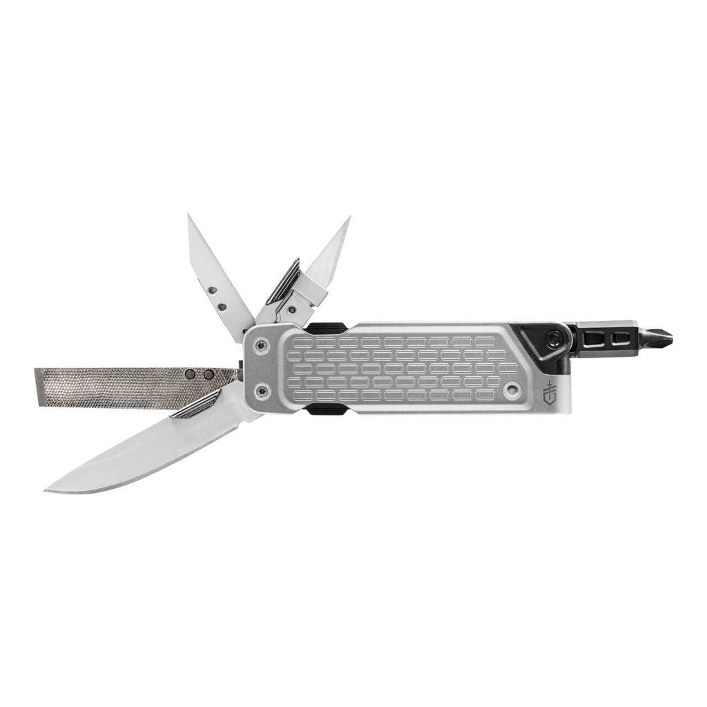 Gerber Multifunktionswerkzeug mit 7 Funktionen, Messer mit glatter Klinge, LockDown Drive, Edelstahl/5Cr15MoV, Silber, 31-003705