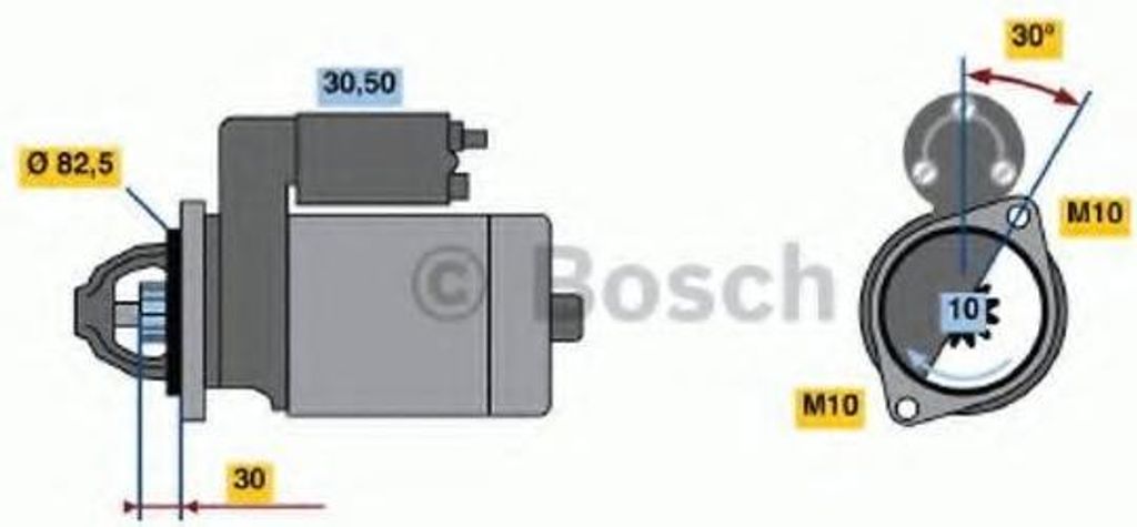 BOSCH 0 986 014 660 Starter Anlasser 2,2kW passend für MERCEDES-BENZ 190 (W201) 12V
