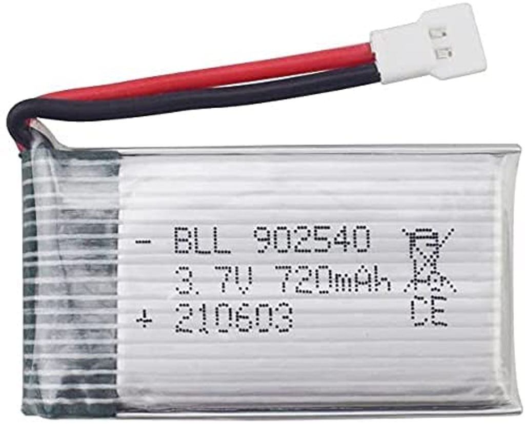 Wiederaufladbare LiPo-Batterie 720mAh 3.7V für Drohnen - Produktbild 