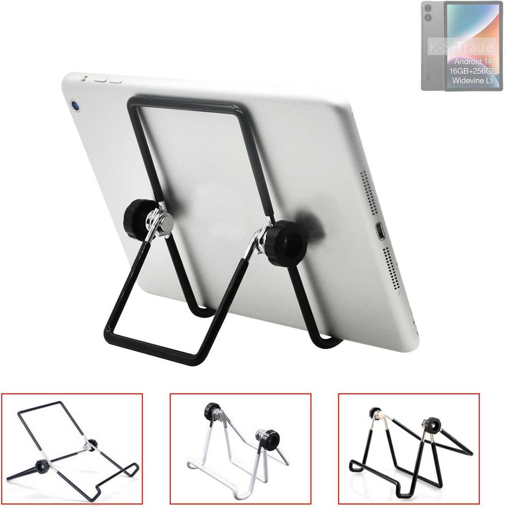 K-S-Trade Tablet-Ständer Tablet-Halterung Tablet-Aufsteller kompatibel mit AGM PAD P2 faltbarer Tischständer Tablet Halterung