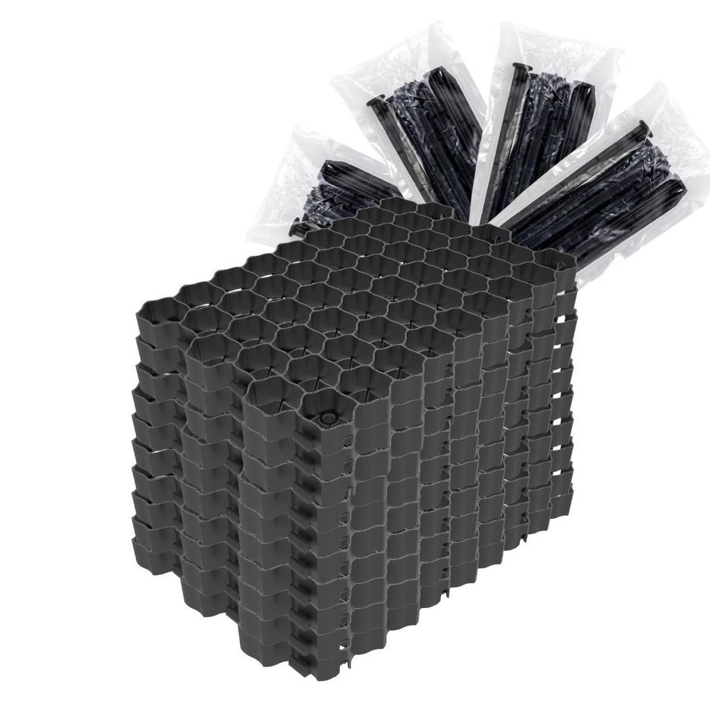 FORTENA 10x Paddockplatte, 60x40x4 cm, Rasengitter für Produktbild 