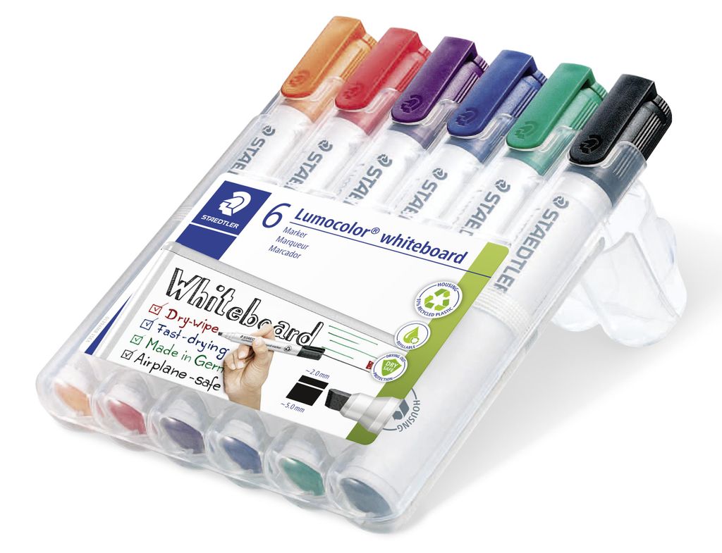 STAEDTLER Lumocolor 351 B Whiteboard-Marker mit Keilspitze Produktbild 