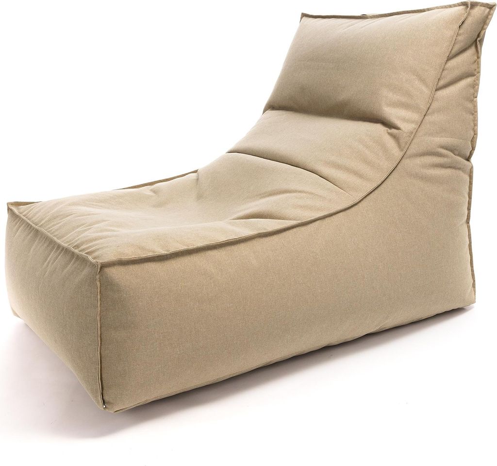 Ecopuf, Leone, Sitzsack Pouf, Sack Poufsessel Pufsack Kinder, Erwachene, 100x70x66cm, Sand