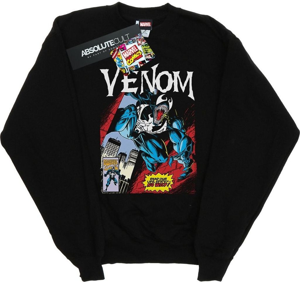 Marvel - "Read Our Lips" Sweatshirt für Herren BI35085 (XL) (Schwarz)