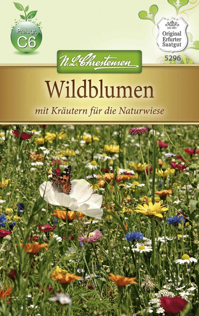 Wildblumen mit Kräutern | Wildblumenwiese von N.L. Produktbild 