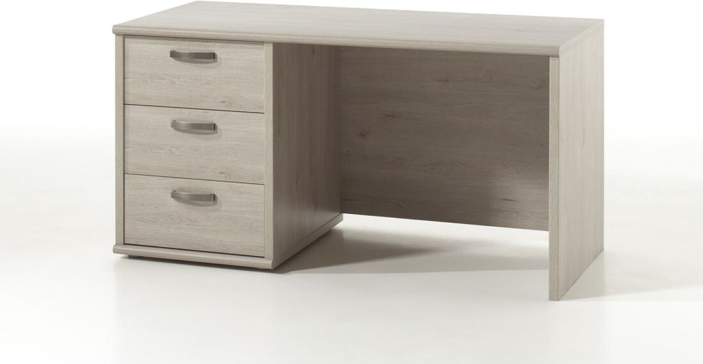 Meublorama NT-NANI-NANBU*2C/74KG, Homeoffice, Rechteckige Form, Braun, MDF-Platten, 3 Schublade(n), 670 mm