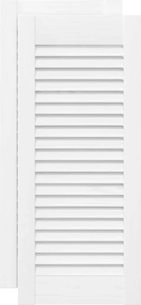 vidaXL Armadio ante a persiana design 2 pz. Bianco 61,5x29,5 cm