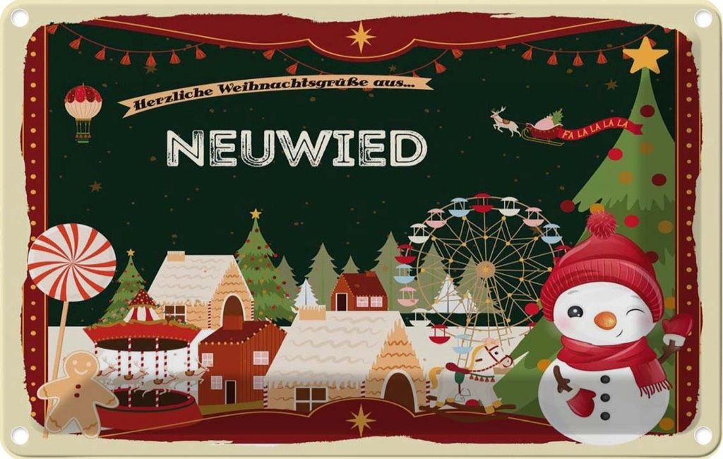 vianmo Blechschild 20x30 cm Weihnachten aus NEUWIED