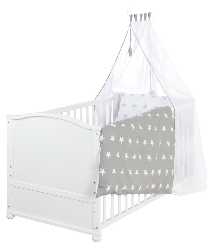 roba set completo da letto 'Little Stars', bianco, 79x153cm Immagine del prodotto 