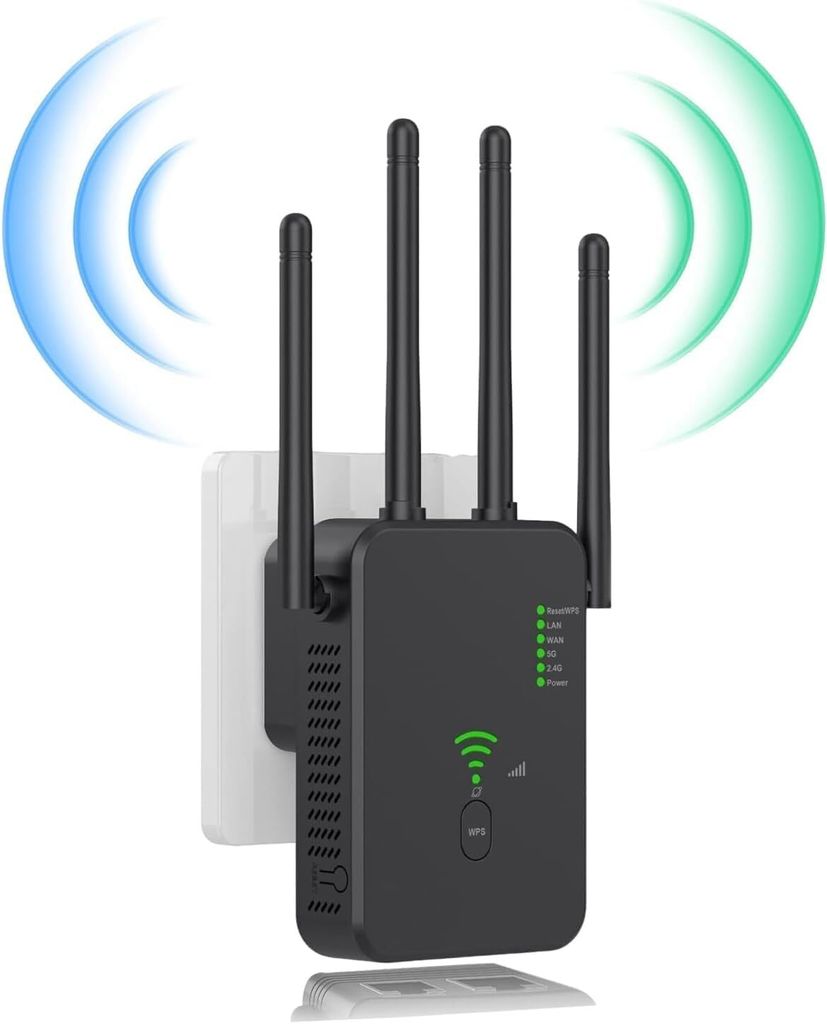 1200 Mbit/s WLAN Repeater Router Range Wifi Signal Verstärker Access Point Booste