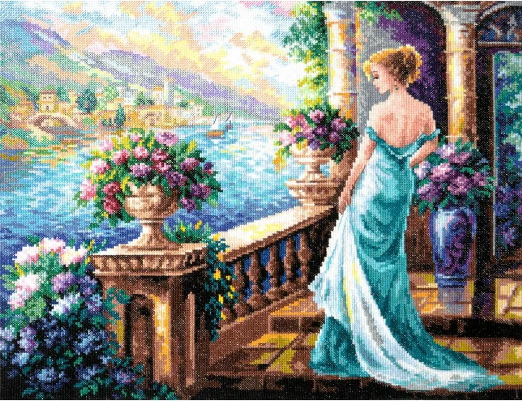Set Point de Croix Ma Déesse 40x32cm sur Toile Zweigart Qualité Pro