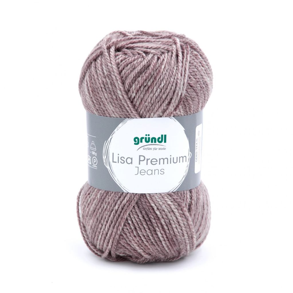 Gründl Wolle Lisa Premium Jeans 50 g graubraun meliert Produktbild 