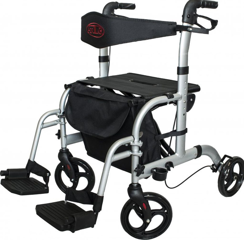 Antar Aluminium Hybrid Rollator Rollstuhl 2 in 1 Produktbild 