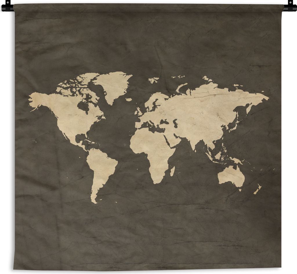MuchoWow® Wandteppich Wandbehang Weltkarte - Farben - Produktbild 