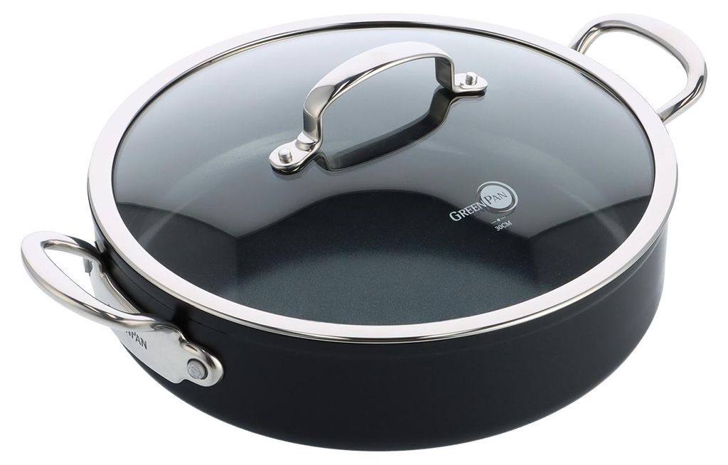GreenPan Barcelona Pro, Rond, Poêle universelle, Argent, Image du produit 