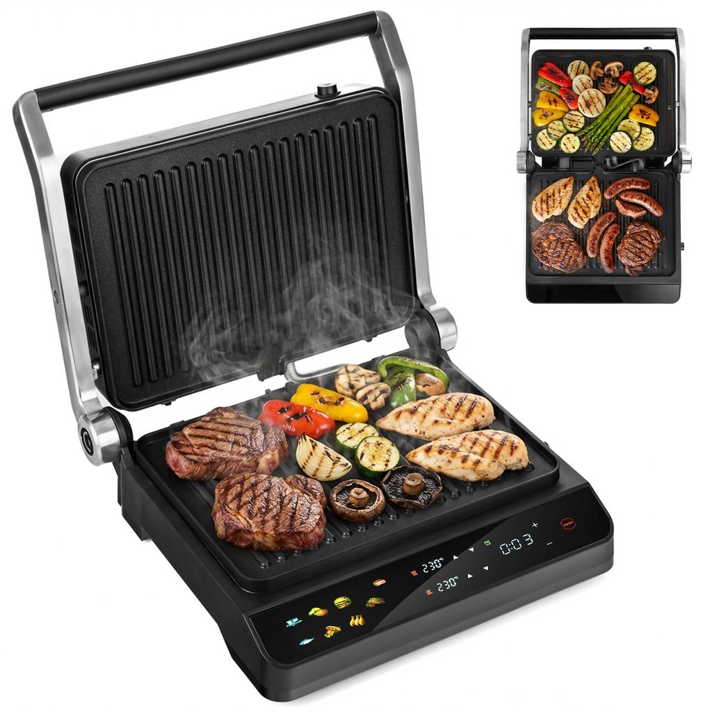 LEHMANN Kontaktgrill, 2000 W, 180° aufklappbar, Abnehmbare Produktbild 