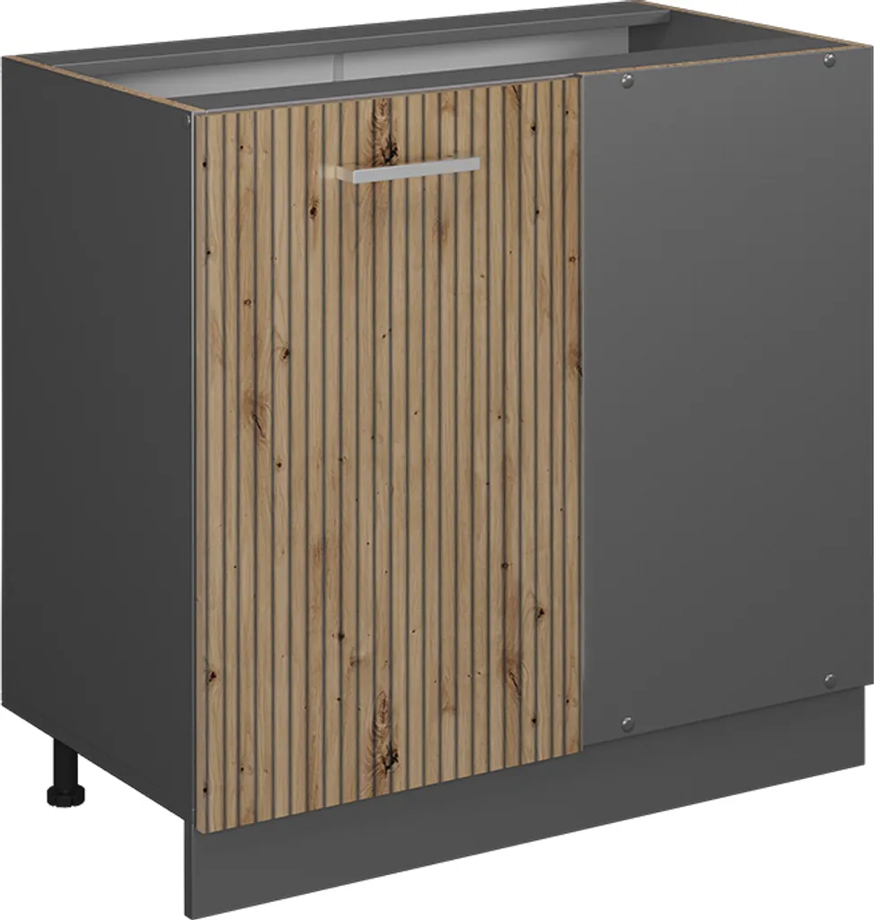 Mobile Base Angolare 86 cm Vicco R-Line Rovere Antracite per Cucina