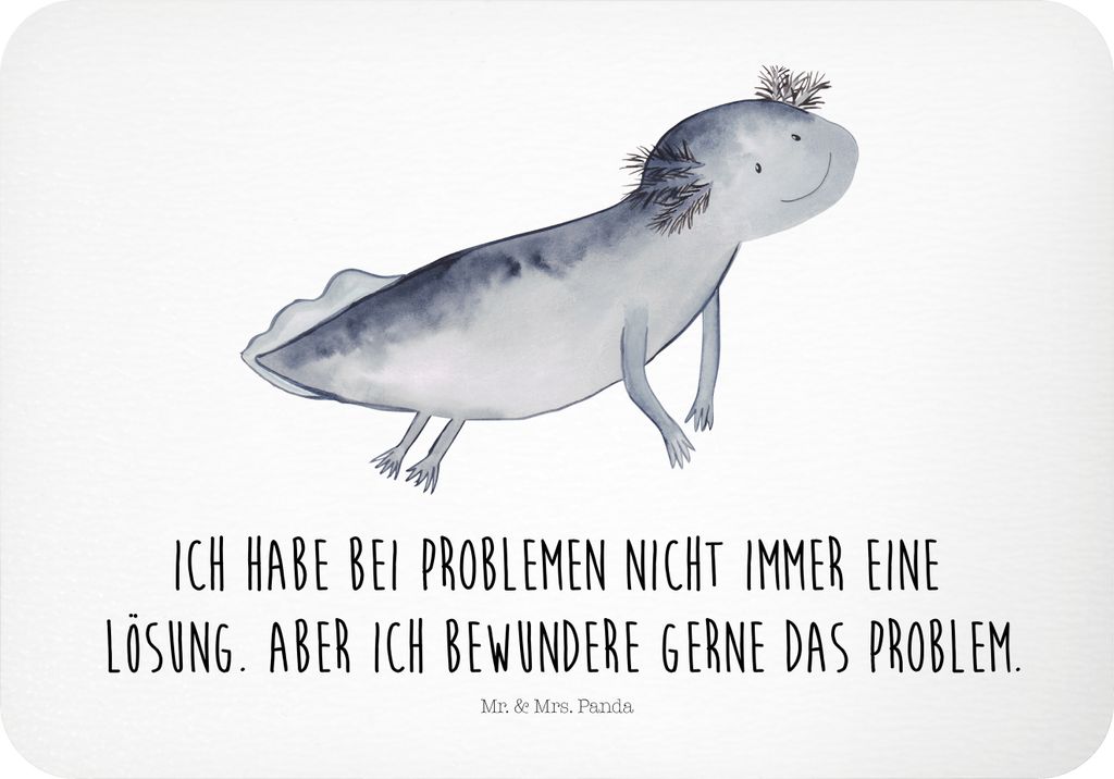 Mr. & Mrs. Panda magnet Axolotl Schwimmen - Weiß - Geschenk, Lurch, Notizhalter, whiteboardmagnet, Optimistisch, Froh, Kühlschrankmagnet, wandmag...