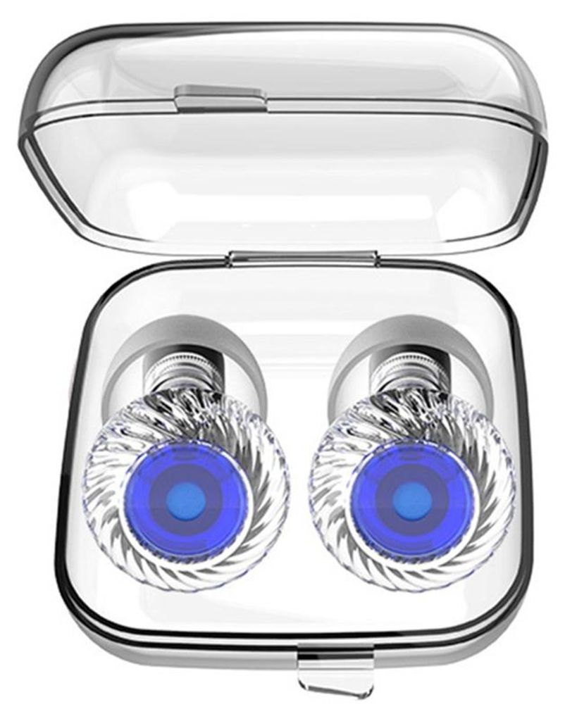 INF Geräuschunterdrückende Ohrstöpsel - Cyclone High Fidelity Serie, 2 Stück Blau