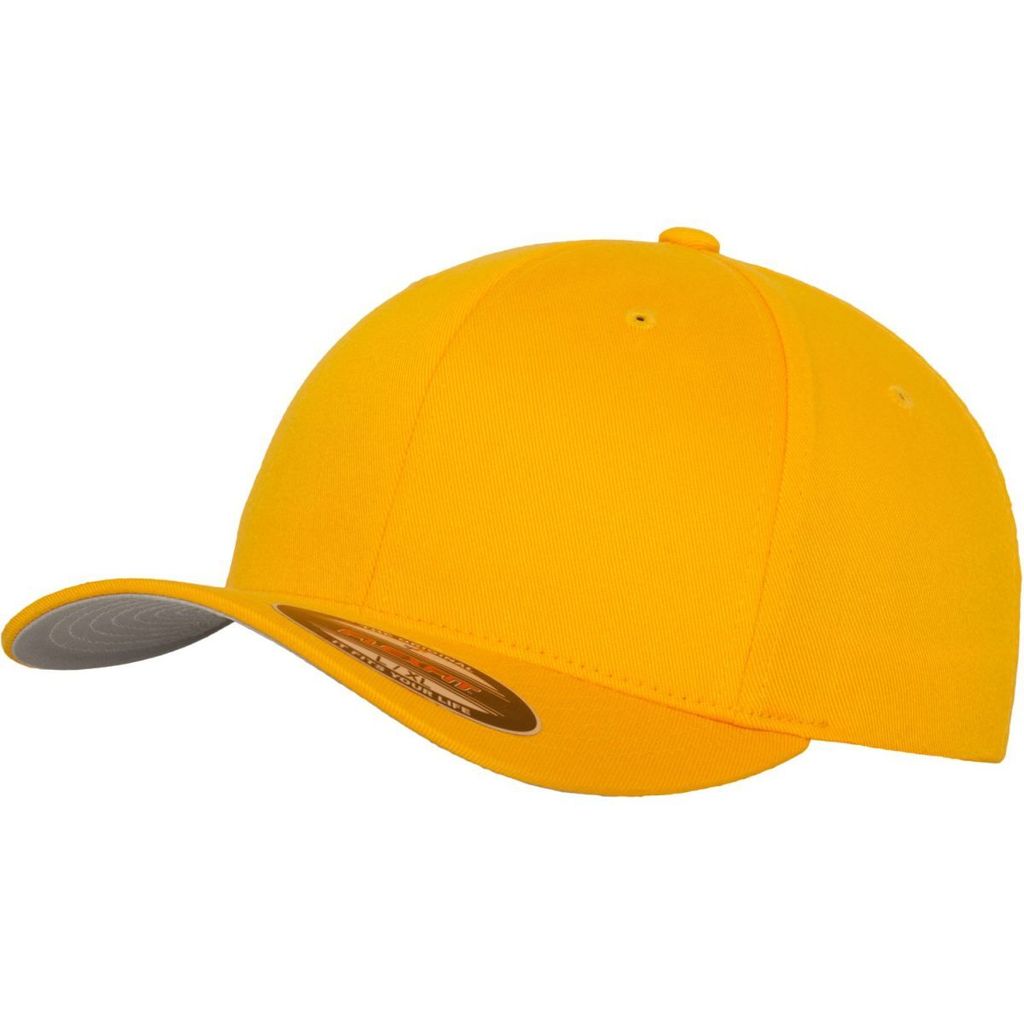 FLEXFIT 6277 | Wooly Combed Cap / Kappe / Mütze / Hut Stabile Front - Farbe: Gold - Größe: L/XL