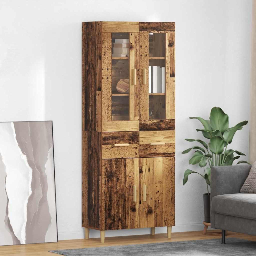 Maison Exclusive - Highboard Altholz 69,5 x 34 x 180 cm Holzwerkstoff