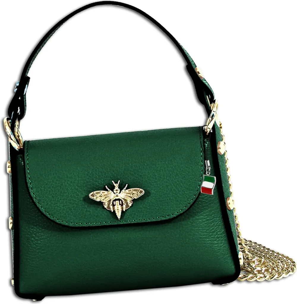 Florence Sac en Cuir Sac à Bandoulière Vert OTF817G pour Femme Chic