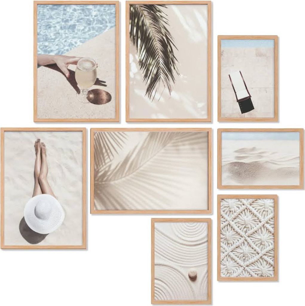 Heimlich Premium Poster Set OHNE Bilderrahmen | 4 x DIN A3 & 4 x DIN A4 - ca. 30x42 & 21x30 | Stilvolle Poster Collagen mit modernen Bilder als W...