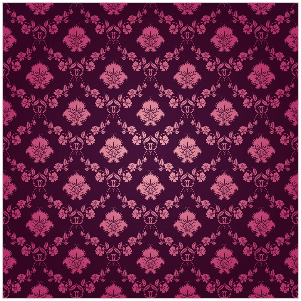 Wallario Möbeldesign / Aufkleber, geeignet für Ikea Lack Tisch - Blumenmuster Damast in pink lila in 55 x 55 cm