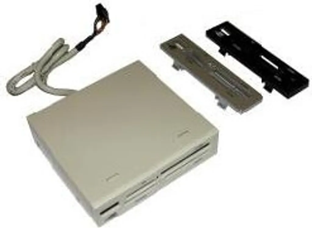 Lecteur de Carte USB 2.0 Interne Nilox 43-en-1 Façade Noir Beige Argent