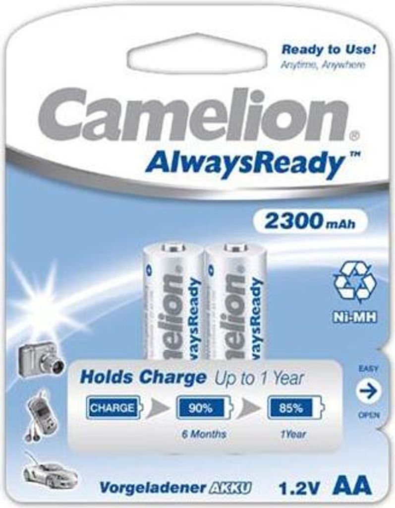Mignon-Akku CAMELION ''AlwaysReady'' NiMH, 2300mAh, Typ AA, Obrázek produktu 