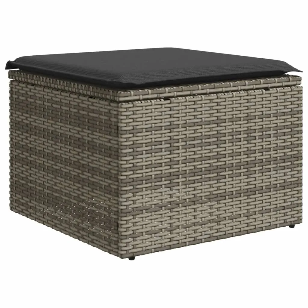 Sgabello Poggiapiedi vidaXL 55x55 cm - Robusto Rattan da Esterno