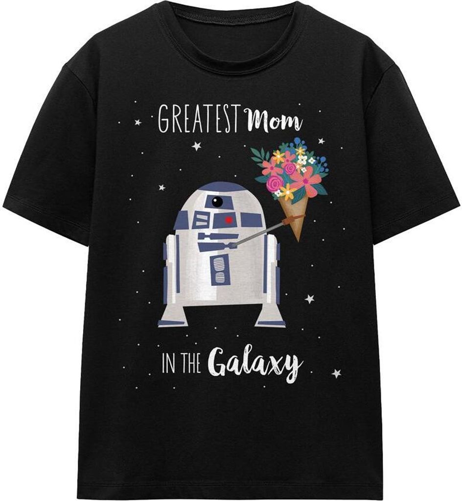 Star Wars - "Greatest Mom In The Galaxy" T-Shirt für Herren/Damen Uni - Muttertag TV17348 (S) (Schwarz)