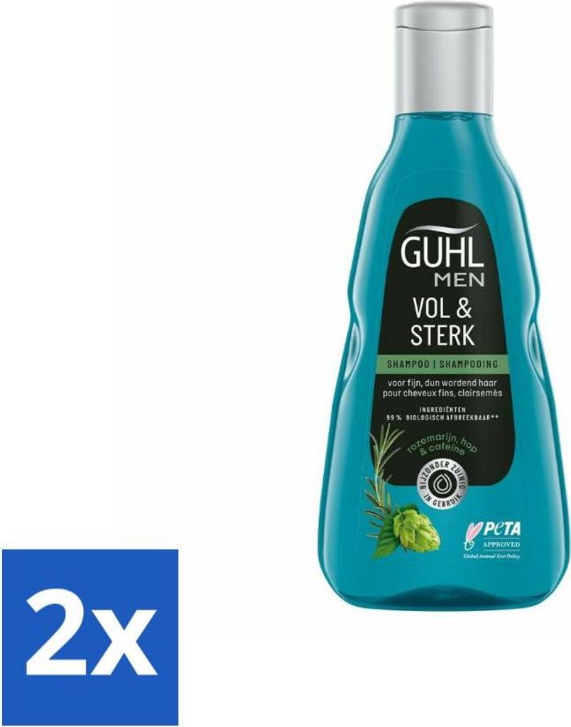 Guhl - Shampoo - Männer Voll & Stark - 250 ml - Vorteilspack - 2 Stücke