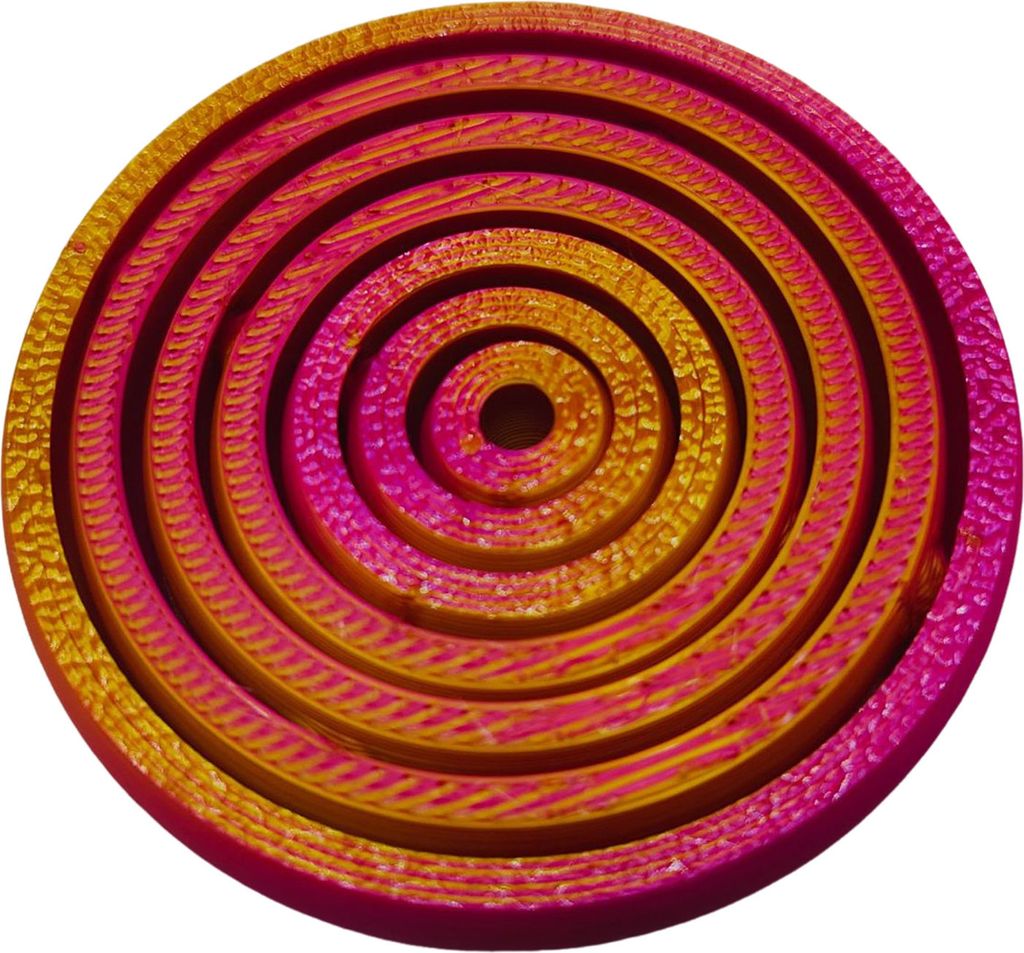 3D-gedruckter Fidget Spinner Ring zur Stress- und Angstbewältigung für Kinder, Jugendliche und Erwachsene. 360° drehbar, sieben Ringe, tragbar, ...