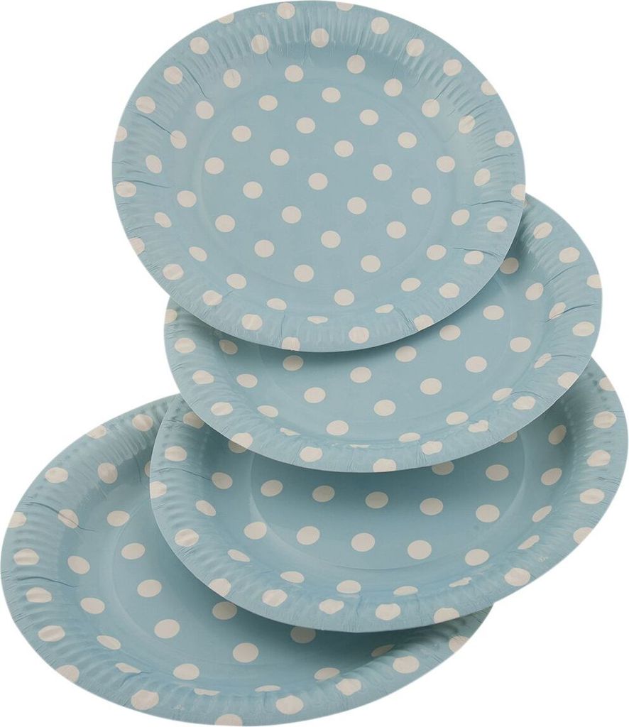 TIB Heyne Pappteller blau, 8 Stück
