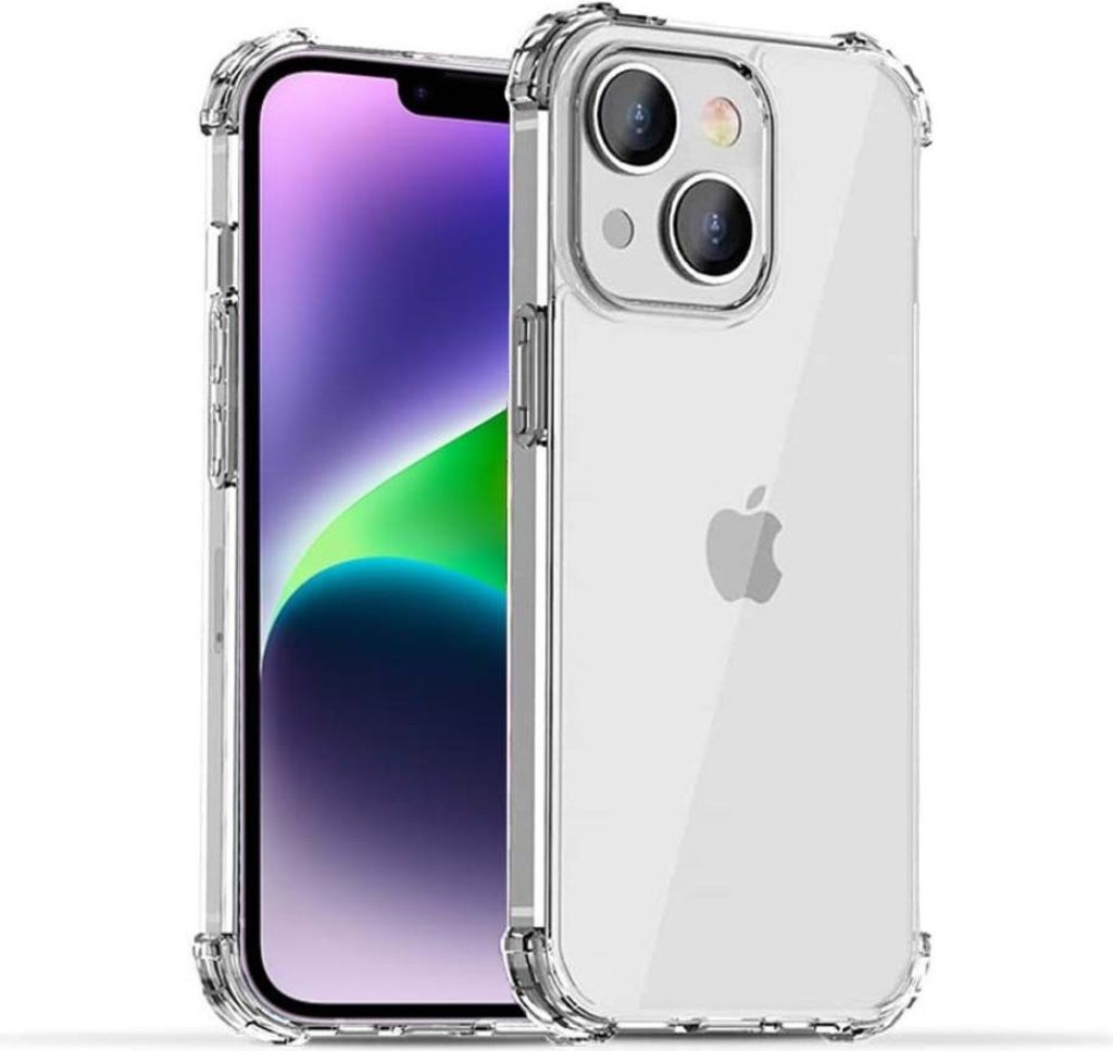 Handyhülle passend für iPhone 14 Plus transparent - Stoßfeste TPU Silikonhülle mit Bumper Shockproof - Smartphonica