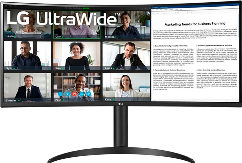 LG 34WR55QK-B, 86,4 cm (34"), 3440 x 1440 Pixel, Wide Quad Produktbild 