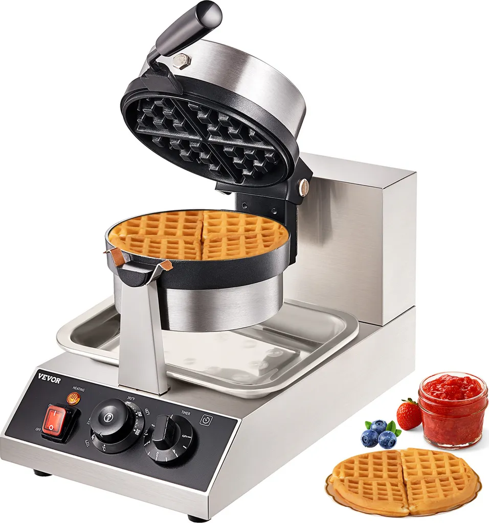 VEVOR Macchina per Waffle 1300W | Tostapane e Grill 220V Acciaio