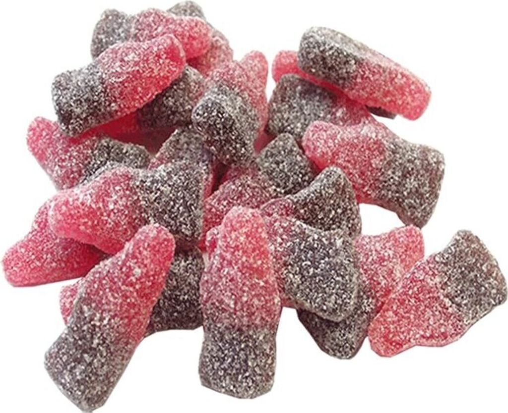 2 kg Saure Cola-Kirsch-Flaschen – Fruchtgummi mit Cola- und Kirschgeschmack – Hergestellt in den Niederlanden