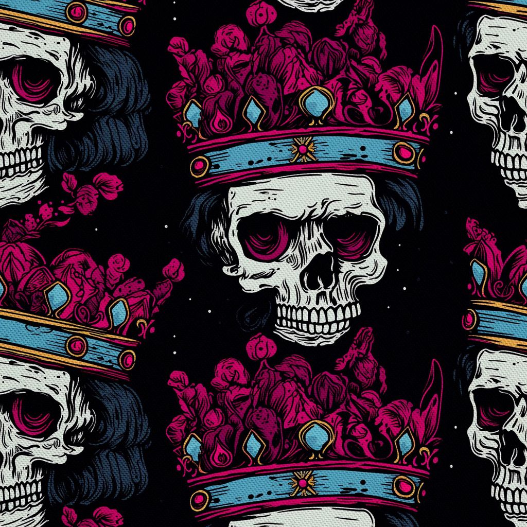 OUTDOOR DEKOSTOFFE OXFORD - Motiv der Schädel I DX4230