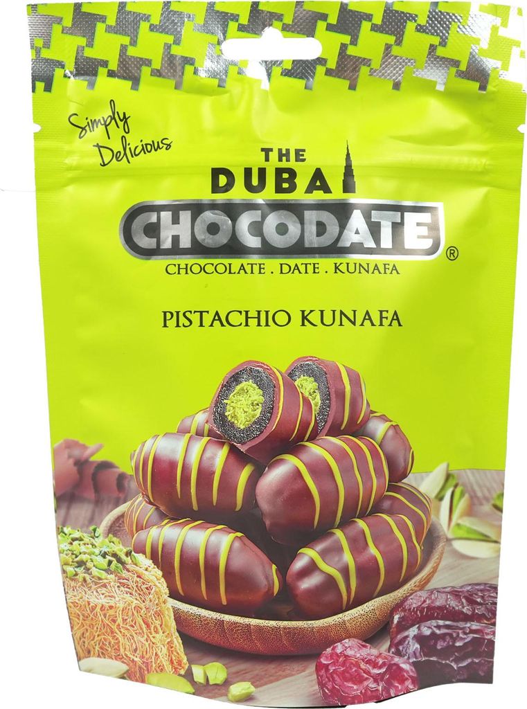 The Duba Chocodate Schokolade mit Datteln und Pistazie Kunafa 90g