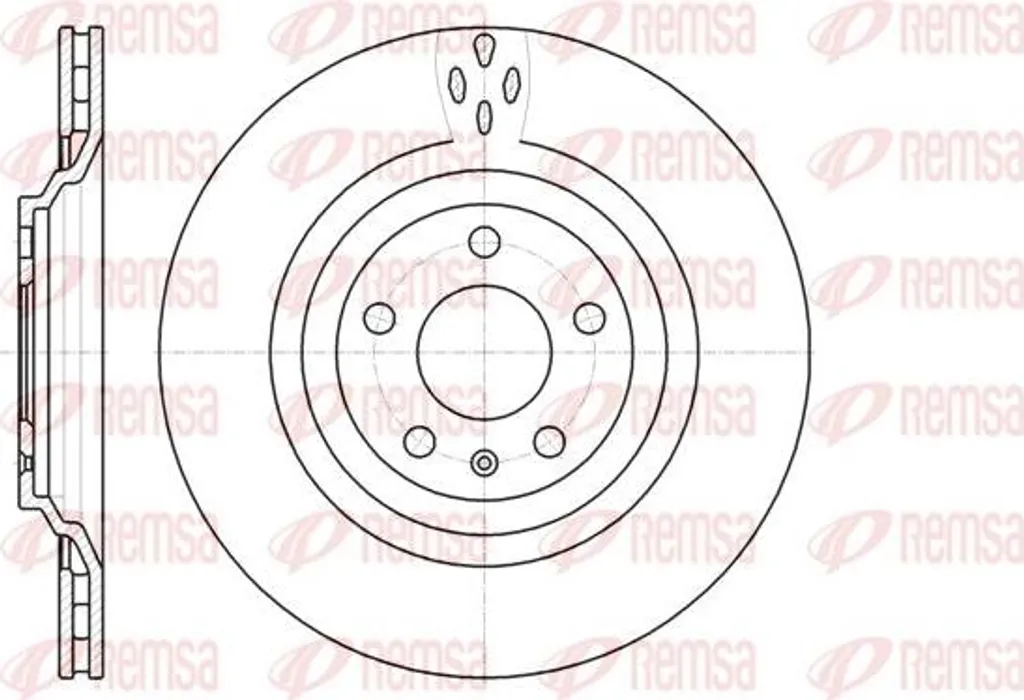Disque de Frein Arrière Plein REMSA 61309.10 - Fiabilité pour Audi A6 C6 4F
