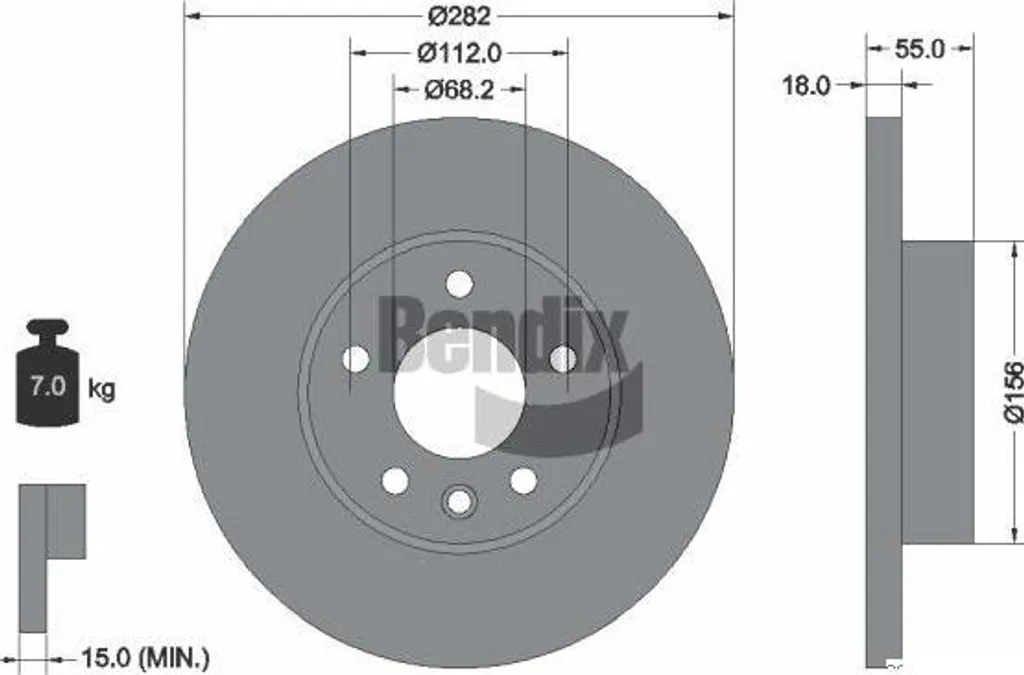 Éliminez les Vibrations avec le Disque Bendix BDS1449 pour VW T4 OE