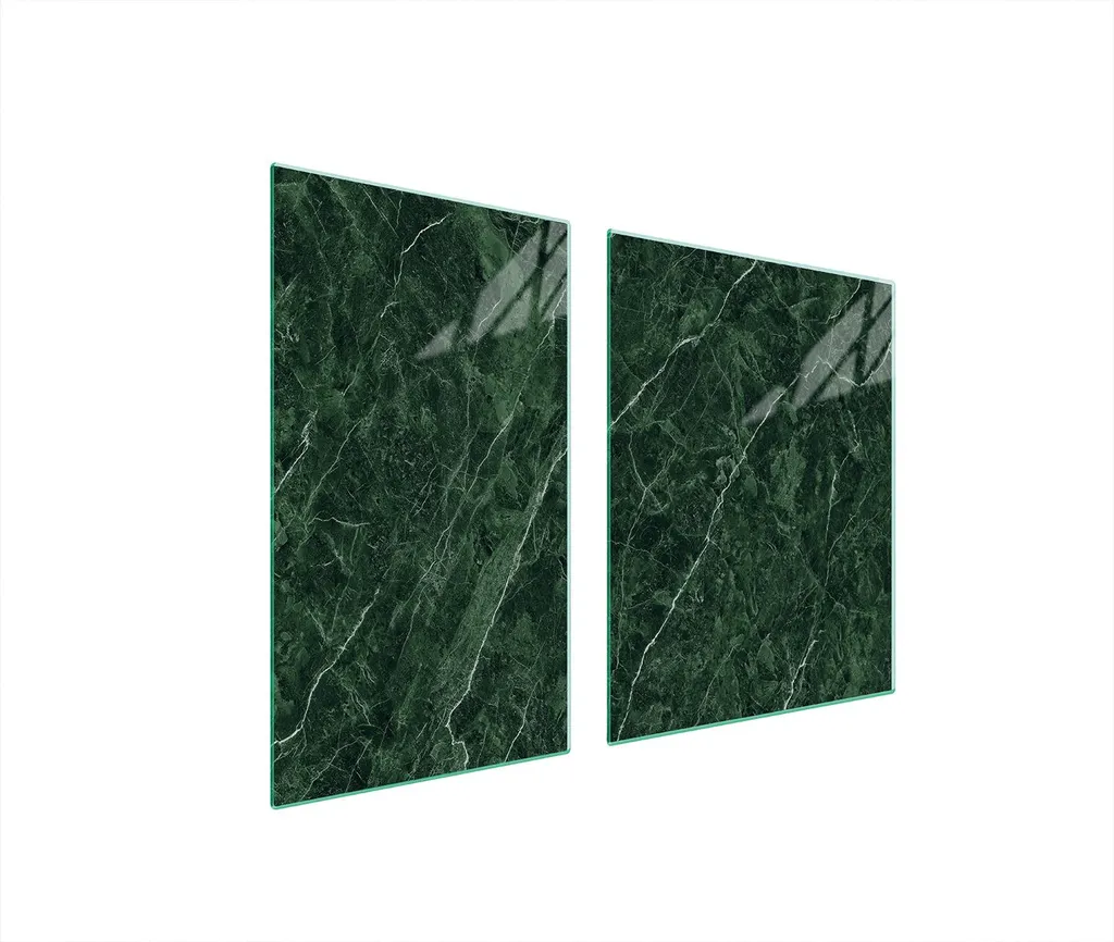 Copriforno Marmo Verde 100x52 in Ceramica e Vetro | Design Elegante - 1