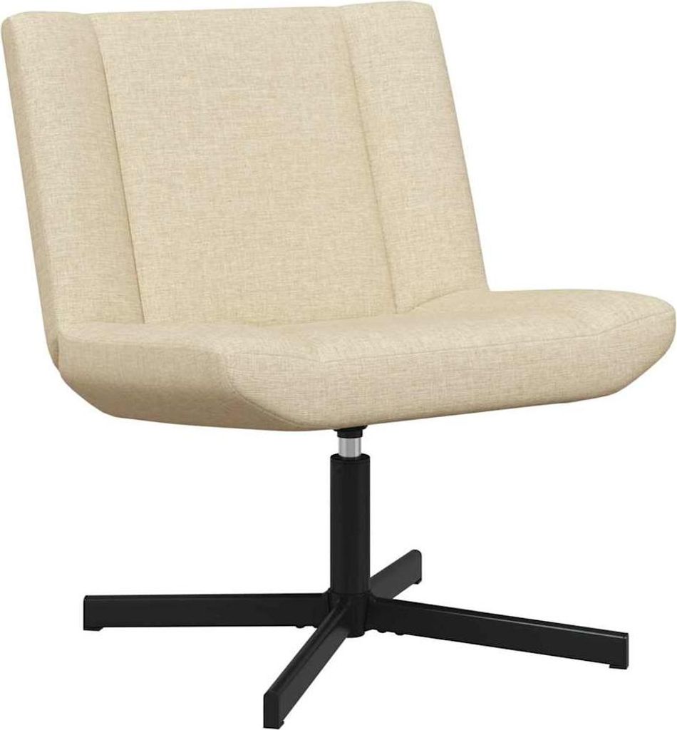 vidaXL Drehstuhl Creme 63 x 75 x 76 cm Stoff