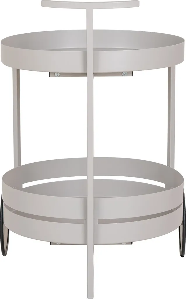 Chariot de bar Beja gris 2 tablettes : fini le désordre dans le salon